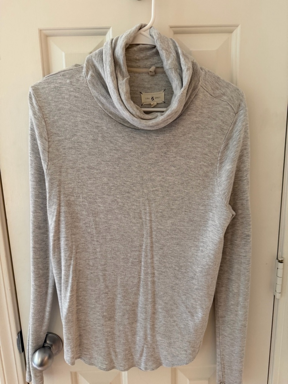 LOU& grey Light Gray Cowl Neck Women's Sweater